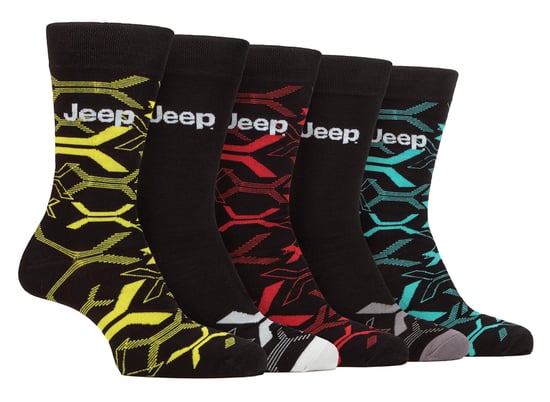 Herren Bambus Kleid Socken | Jeep | 5 Pack atmungsaktiv Freizeit Socken für jeden Tag tragen - Multi - Image 1