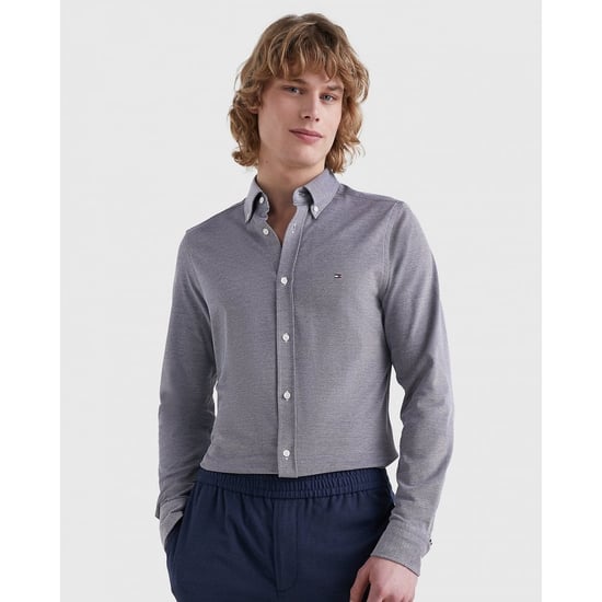 Tommy Hilfiger 1985 Knitted Long Sleeve Mens Slim Fit Shirt
