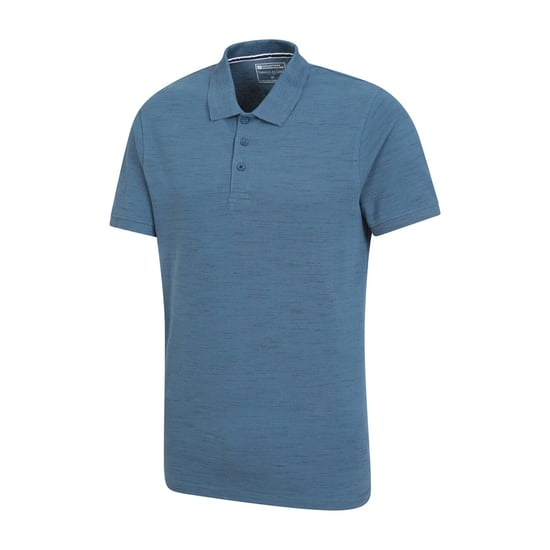 Mountain Warehouse Herren Dawnay Textured Pique Polo Shirt (Blau) - Image 3