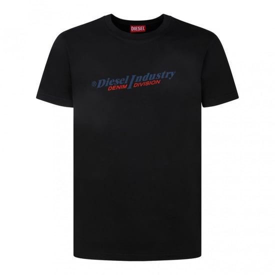 Schwarzes T-Shirt mit Denim-Logo von Diesel Industry - Image 1