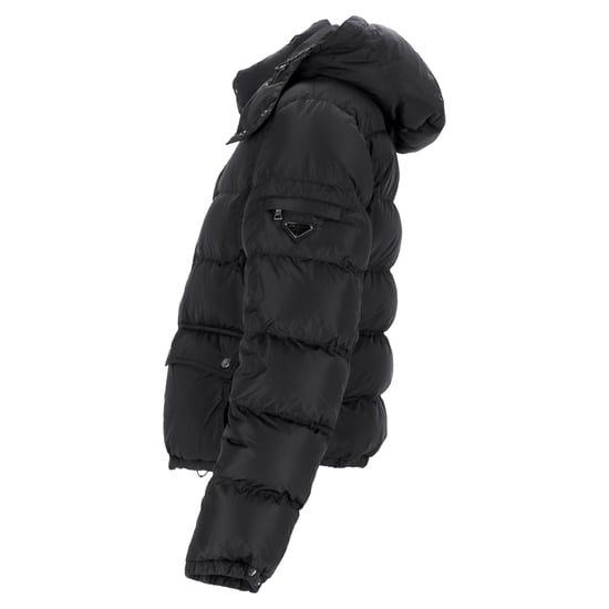 Prada Sport Stepp-Jacke mit Kapuze aus schwarzem Nylon - Image 2