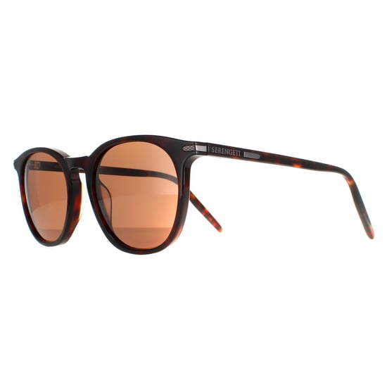 Serengeti Round Unisex Shiny Dark Havana Mineral Polarized Drivers  Arlie