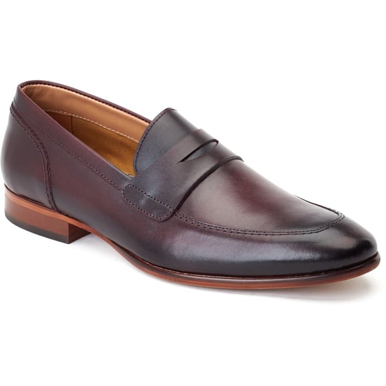 Base London Bruno Leder Herren Bordo Loafer - Image 1