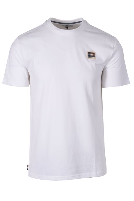 Aquascutum Club Check Patch T-shirt White