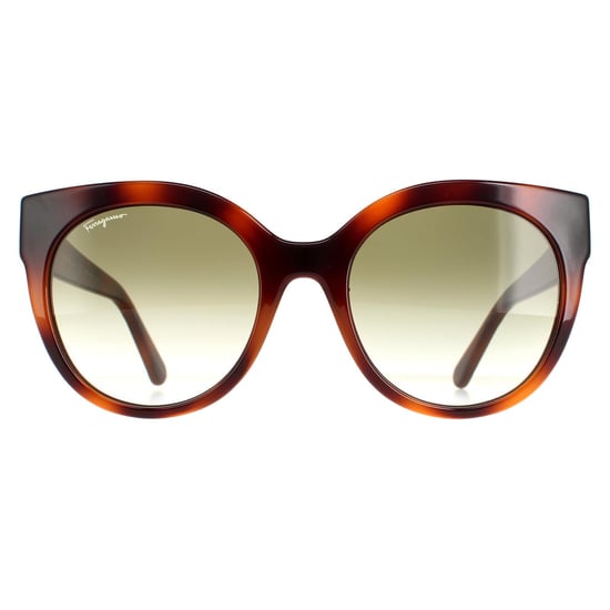 Salvatore Ferragamo Cat Eye Damen Schildkröte Grün SF1031S - Image 1