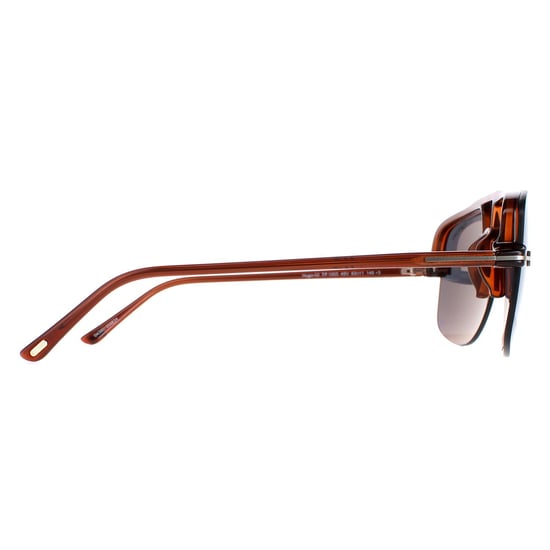 Tom Ford Aviator Herren Glänzend Hellbraun Blau Grau Hugo 02 FT1003 - Image 4