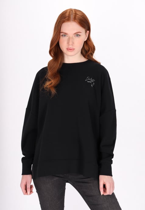 Dreimaster Sweatshirt Damen schwarz - Image 3