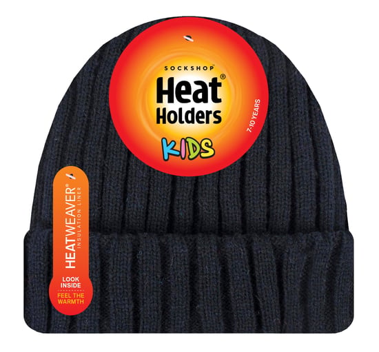 Wärmehalter - Jungen jeden Tag lässig tragen gerippte Turnover Wintermütze für Kinder - schwarz - Image 2