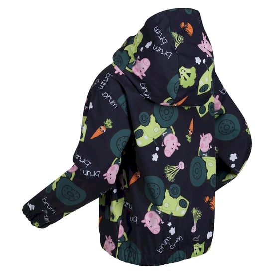 Regatta Childrens/Kids Peppa Pig Tractor Wasserdichte Jacke (Navy) - Image 3