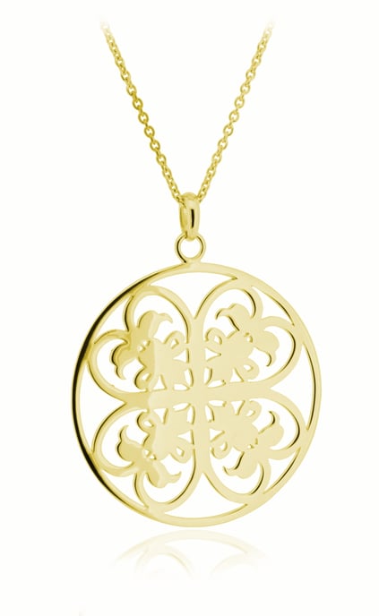 Orphelia Damen-Kette aus 925er Sterlingsilber mit Anhänger – Gold ZH-6035/2 - Image 3