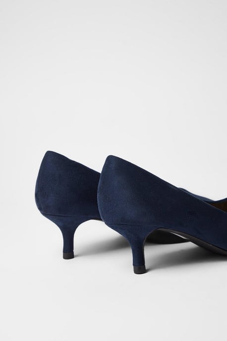 Wide Fit Dove Kitten Heel Court Shoes - Image 4