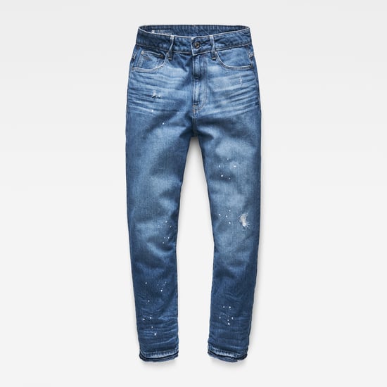 G-Star RAW 3301 Ultra High Straight Ripped 7/8-Length Jeans