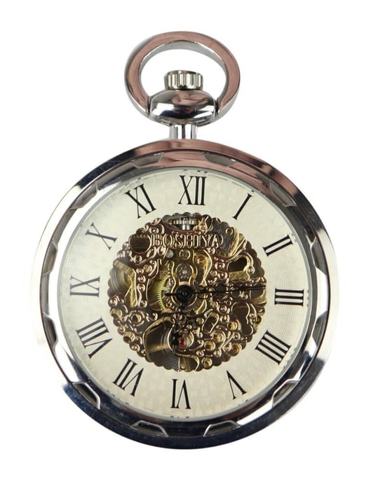 Silberne Taschenuhr Mechanisch Peaky Blinders Jäger Automatik - Image 1