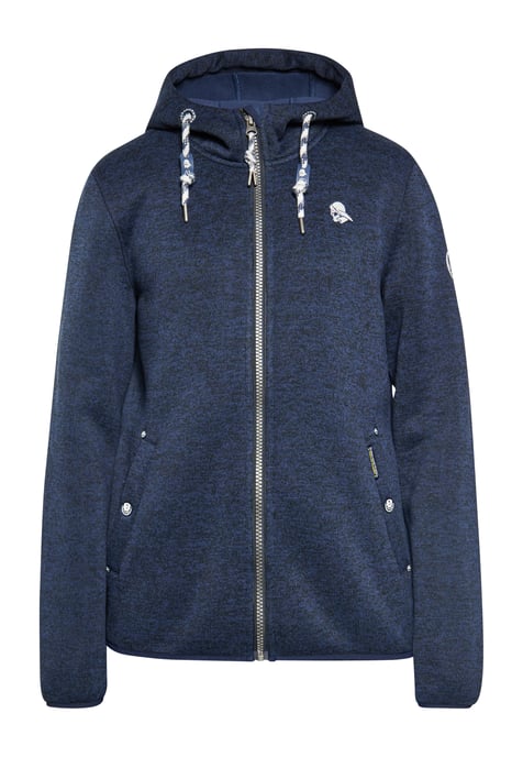 Schmuddelwedda Strickfleeceblouson Herren Meeresmelange - Image 1