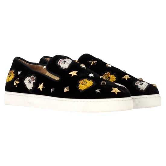 Christian Louboutin Mister Academy Slip-On Sneakers aus schwarzem Samt - Image 4