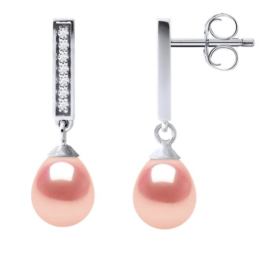 Earrings Dangle Freshwater Pearls 6-7mm Pears Roses Jewelry 925