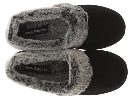 Hush Puppies Ariel Wildleder Damen Hausschuhe In Schwarz - Image 6
