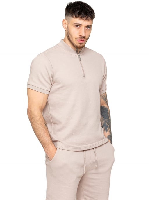 Enzo | Mens Textured Waffle T-Shirt & Shorts Outfit Set - Image 3