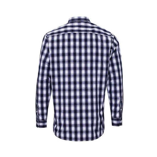 Premier - "Mulligan" Hemd für Herren Langärmlig (Weiß/Marineblau) - Image 2