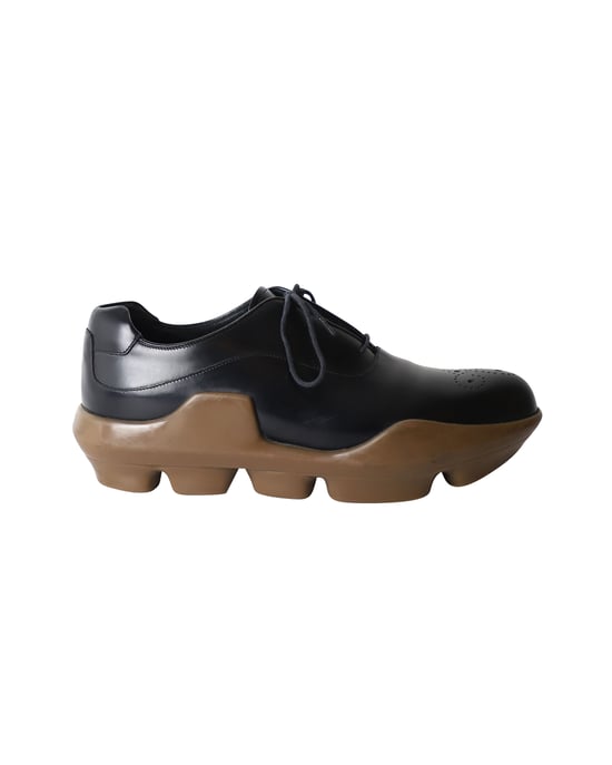 Prada Plattform Brogues aus schwarzem Leder - Image 1