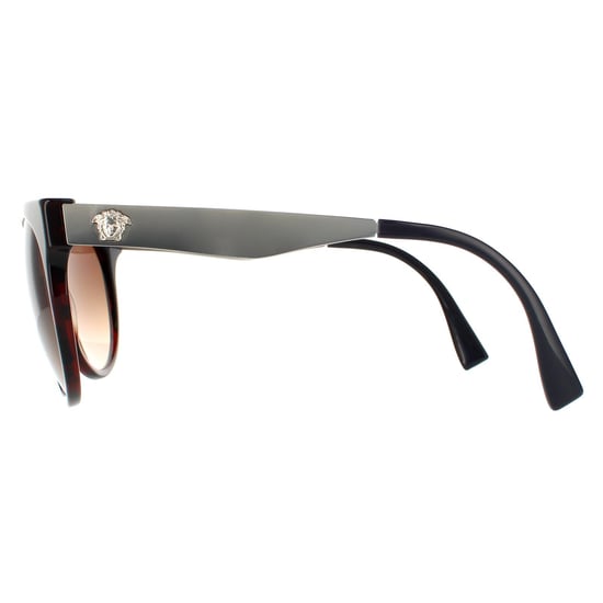 Versace Round Mens Red Havana Blue Brown Gradient Sunglasses