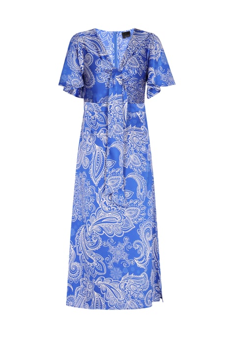 Dreimaster Kleid Damen Weiss Flieder - Image 1