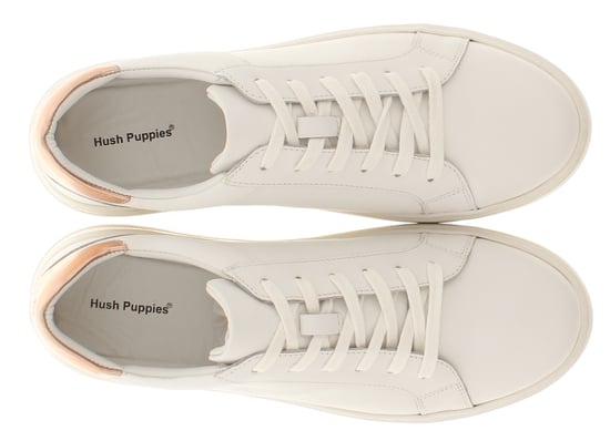 Hush Puppies Camille Leder Damen Weiße Turnschuhe - Image 6