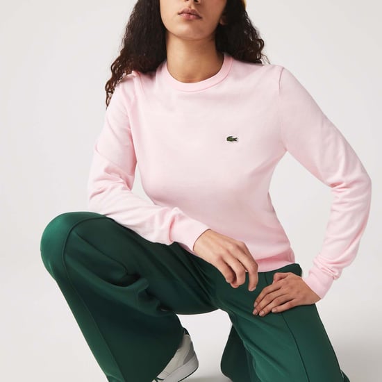 Women's Lacoste Organic Cotton Crewneck Sweatshirt in Pink - Image 5