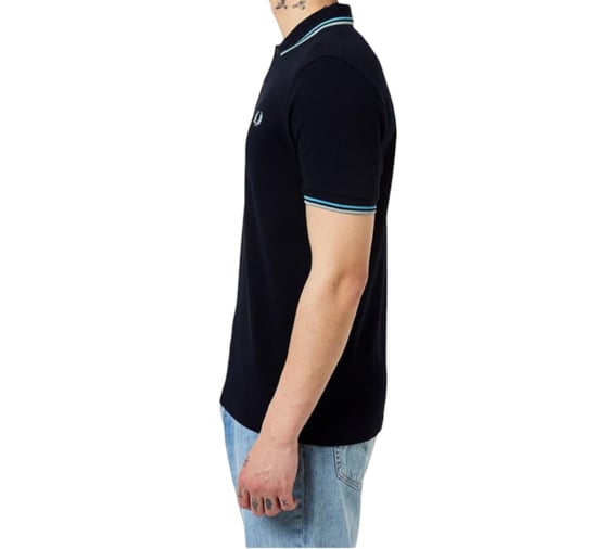 Fred Perry M3600 Twin Tipped Polo Shirt In Navy - Image 2