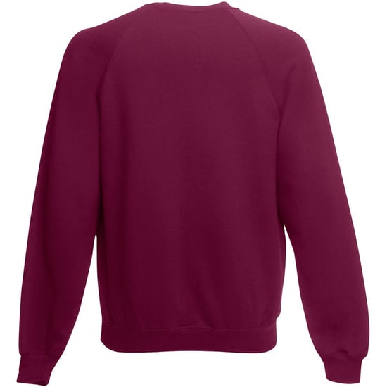 Fruit Of The Loom Herren Raglan-Ärmel Belcoro® Sweatshirt (Burgund) - Image 2
