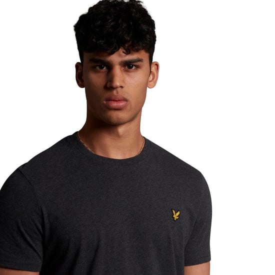 Lyle & Scott T-Shirt mit Logo auf der Brust, Anthrazit meliert - Image 2