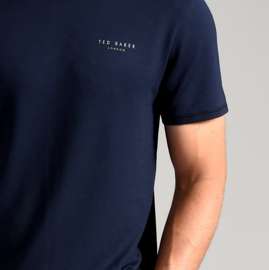 Ted Baker SUPER SOFT T-Shirt Herren Marineblau - Image 4