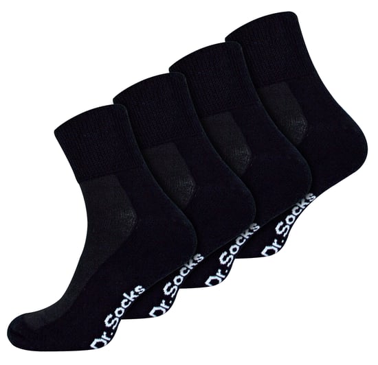 Herren Bamboo Diabetiker Knöchelsocken | Dr.Socks | Extra Wide Trainer Socken in Schwarz & Weiß - Schwarz - Image 1
