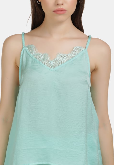 Mymo Spitzentop Damen Aqua - Image 5