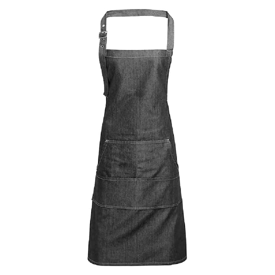 Premier Jeans Stitch Lätzchenschürze (Black Denim) - Image 1