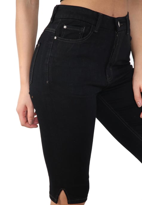 MYT Womens Magic Shaping hoch taillierte Denim Shorts Schwarz - Image 6