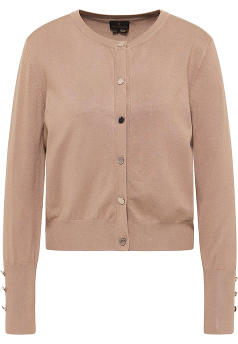 Dreimaster Strickjacke Damen Taupe - Image 1