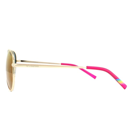 Polaroid Kids Sunglasses PLD 8015/N J5G AI Gold Grey Pink Mirror Polarized