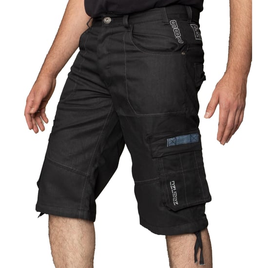 Enzo Herren Cargo Combat Denim Shorts - Image 3
