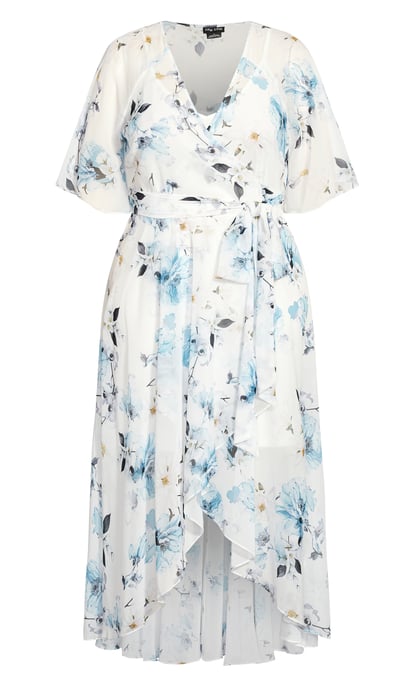 CITY CHIC Women's Shy Orchid Midi Dress - white