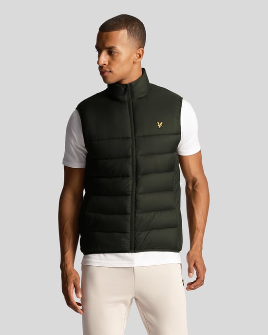 Lyle & Scott Steppweste in Olivgrün - Image 2