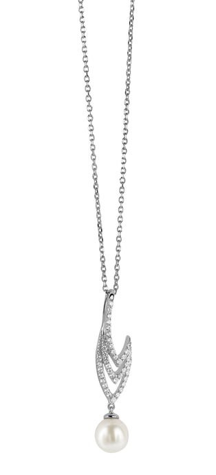 Orphelia Damen 925 Sterling Silber Set: Kettenanhänger + Ohrringe - Silber SET-5173 - Image 3