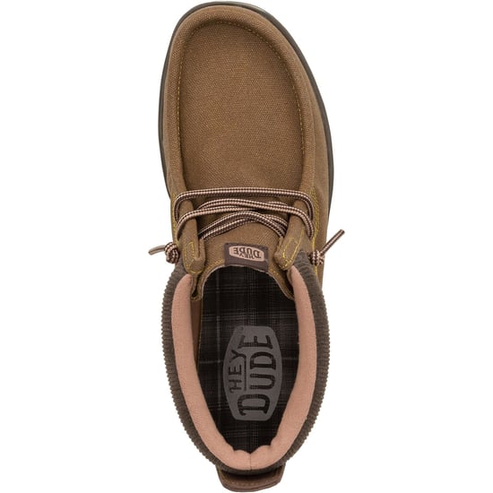 HEYDUDE Wally Mid GripR Canvas Herren Stiefel Dunkelbraun - Image 4