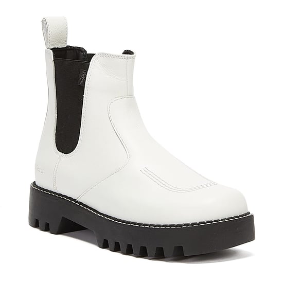 Kickers Kizziie Chelz Damen Weiß Stiefel - Image 2