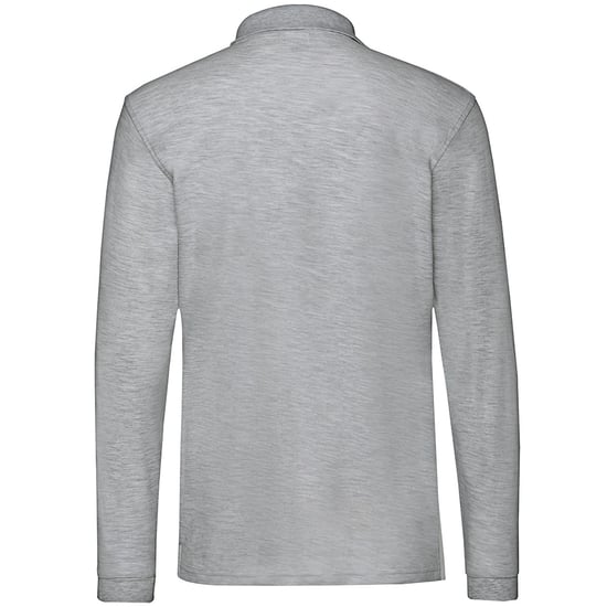 Fruit of the Loom Herren Premium Pique Langarm-Poloshirt (Athletic Heather) - Image 2