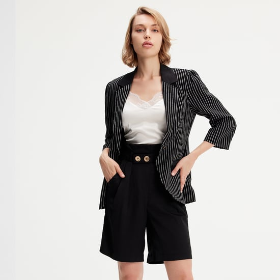 Gestreifte Jacke aus Bi-Material - Image 5