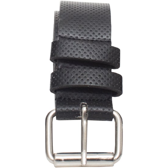 Kruze Herrengürtel aus schwarzem geprägtem Leder - Image 1