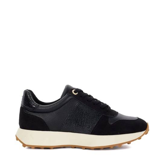 Dune Ladies Embossing - Gold Detail Lace-Up Runner