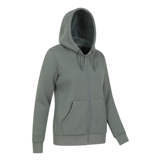 Mountain Warehouse Damen/Damen Dalton Sherpa gefüttert Full Zip Hoodie (Khaki Grün) - Image 4