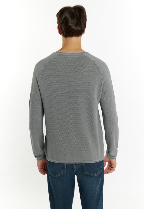 Mo Strick Pullover Herren Grau - Image 4